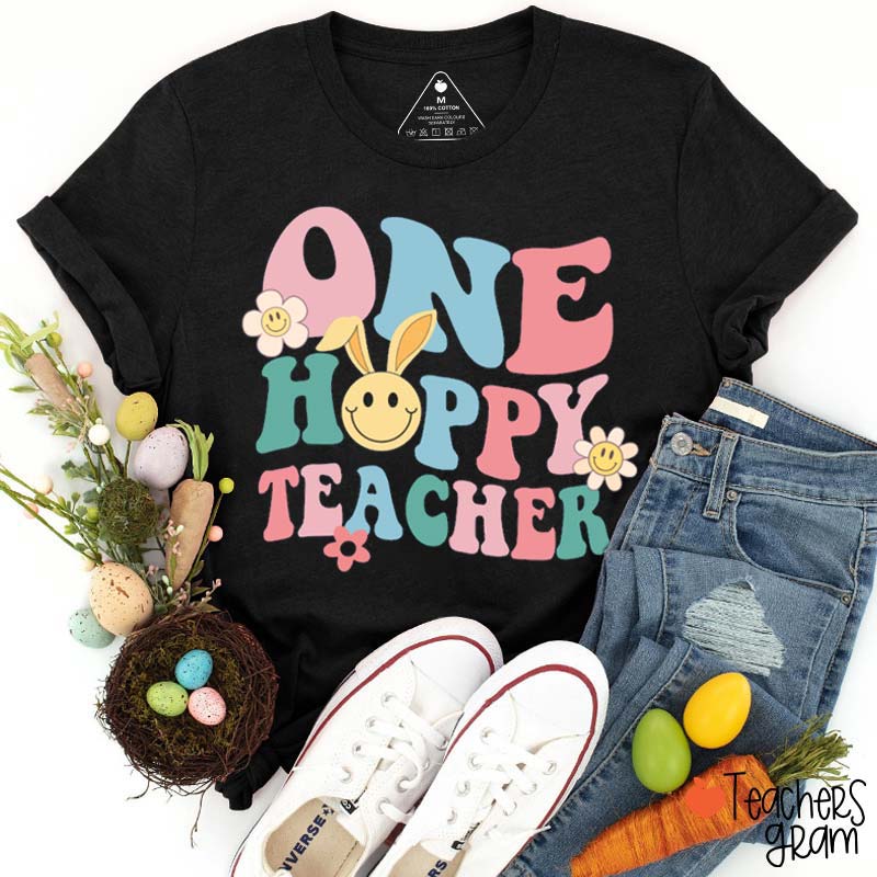 One Hoppy Easter Teacher Tee