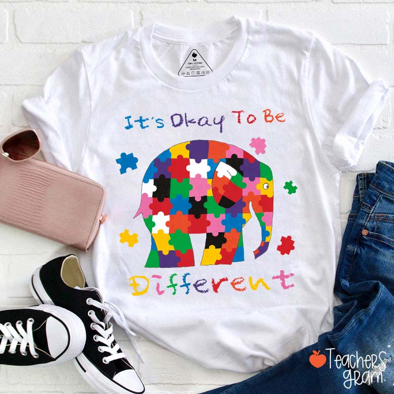 It's Okay To Be Different Be Yourself Teacher T-Shirt