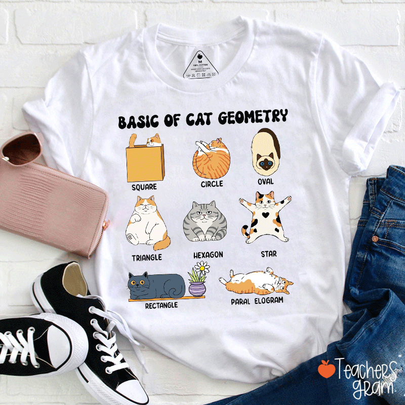 Basic Of Cat Geometry Teacher T-Shirt