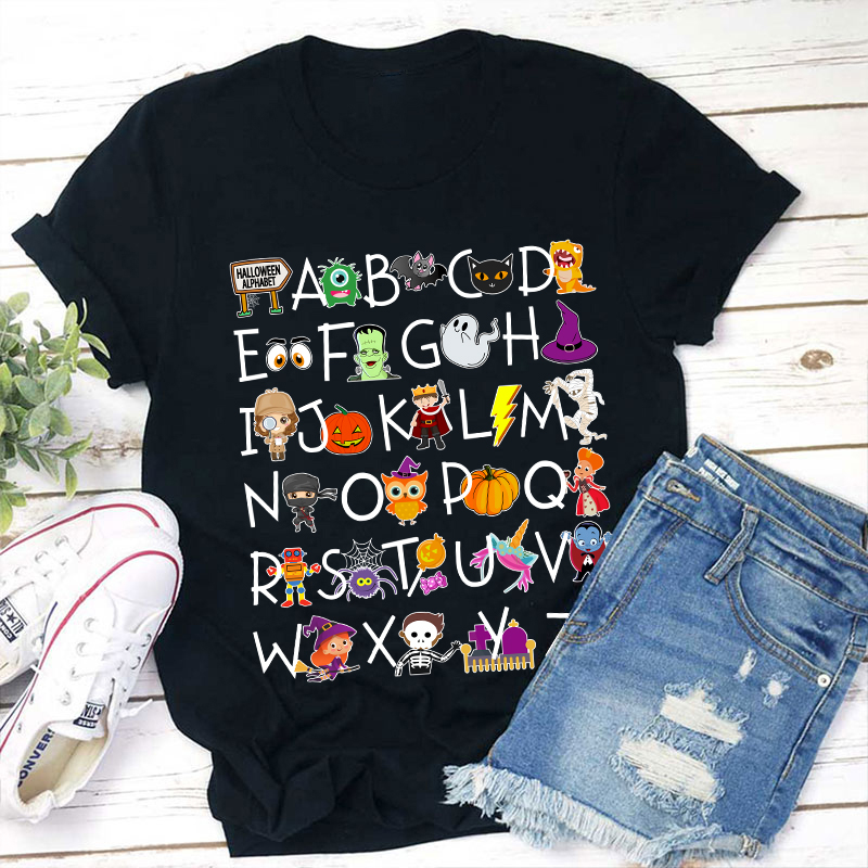 Halloween Alphabet T-Shirt Sale-Teachersgram