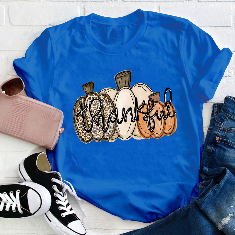 Thankful Pumpkins Teacher T-Shirt