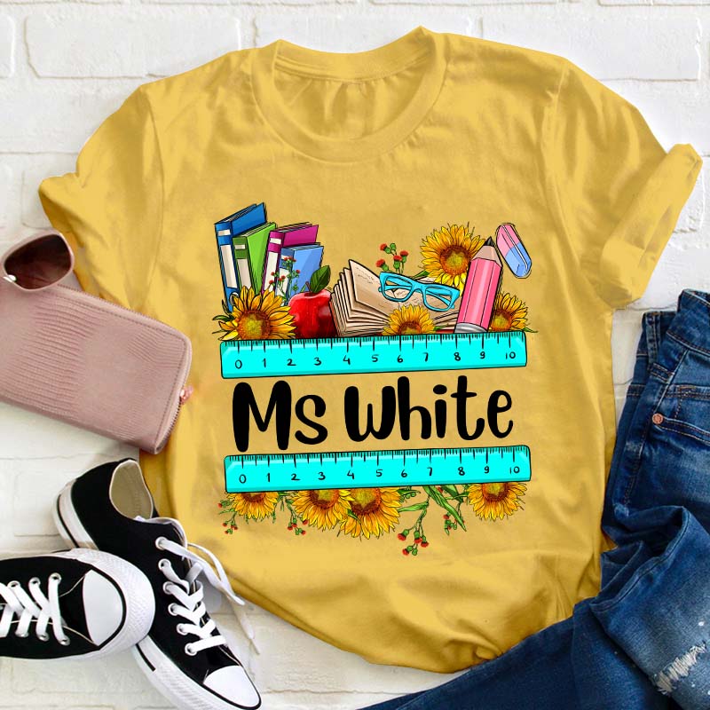 Personalized Name Happy Teaching Teacher T-Shirt