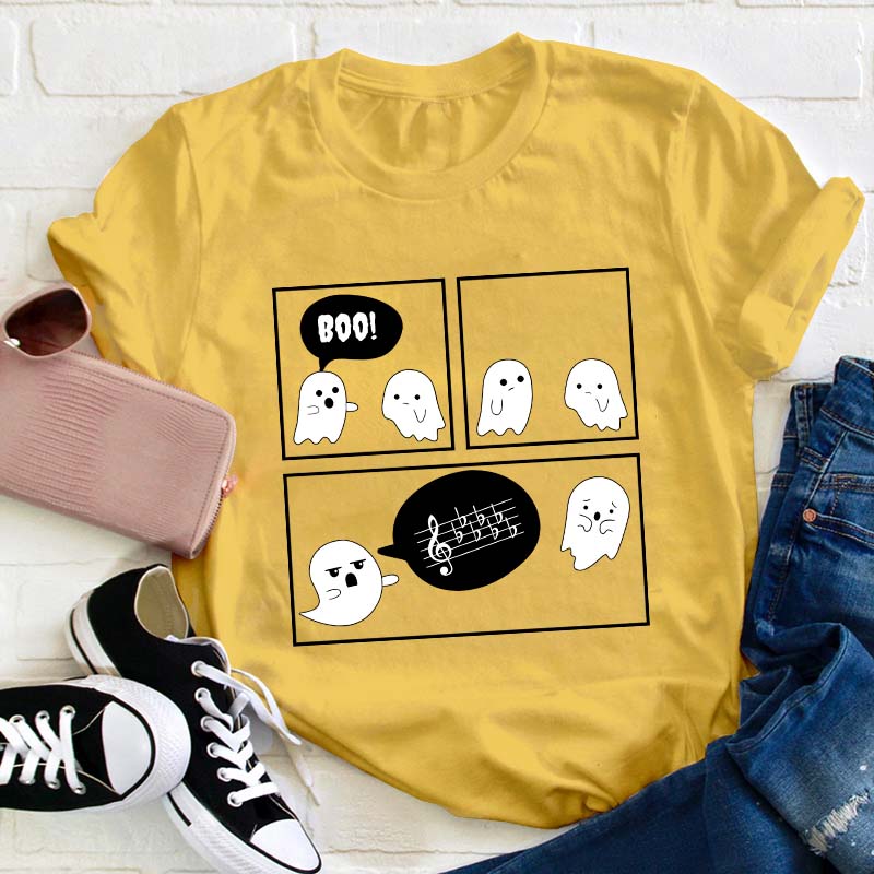 Cute Ghosts Boo Teacher T-Shirt