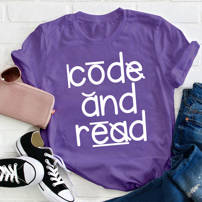 Code And Read Teacher T-Shirt