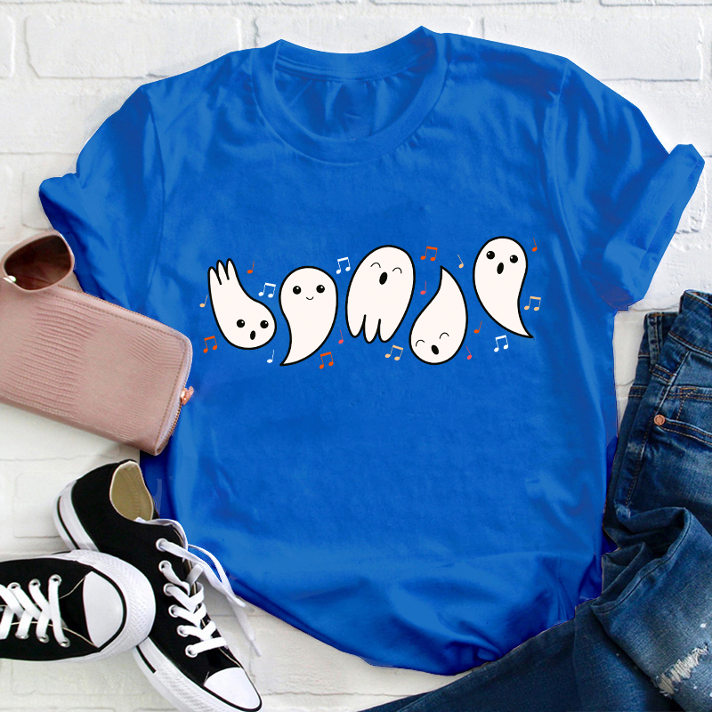 Halloween Ghosts love to sing Teacher T-Shirt