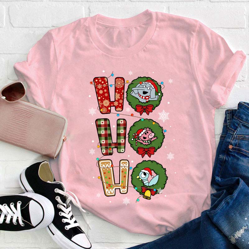 Ho Ho Ho Happy Christmas Teacher T-Shirt