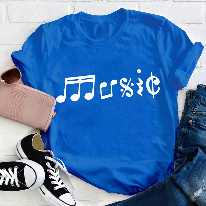 Music Notes Teacher T-Shirt