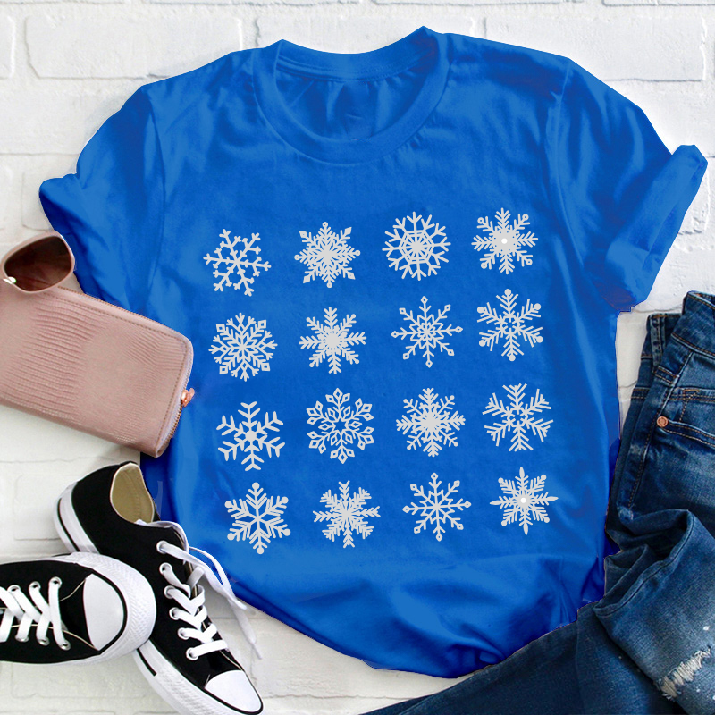 Various Snowflakes Teacher T-Shirt