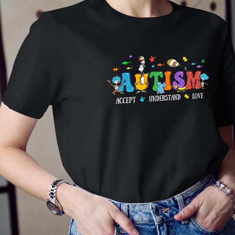 Autism Accept Understand Love Teacher T-Shirt