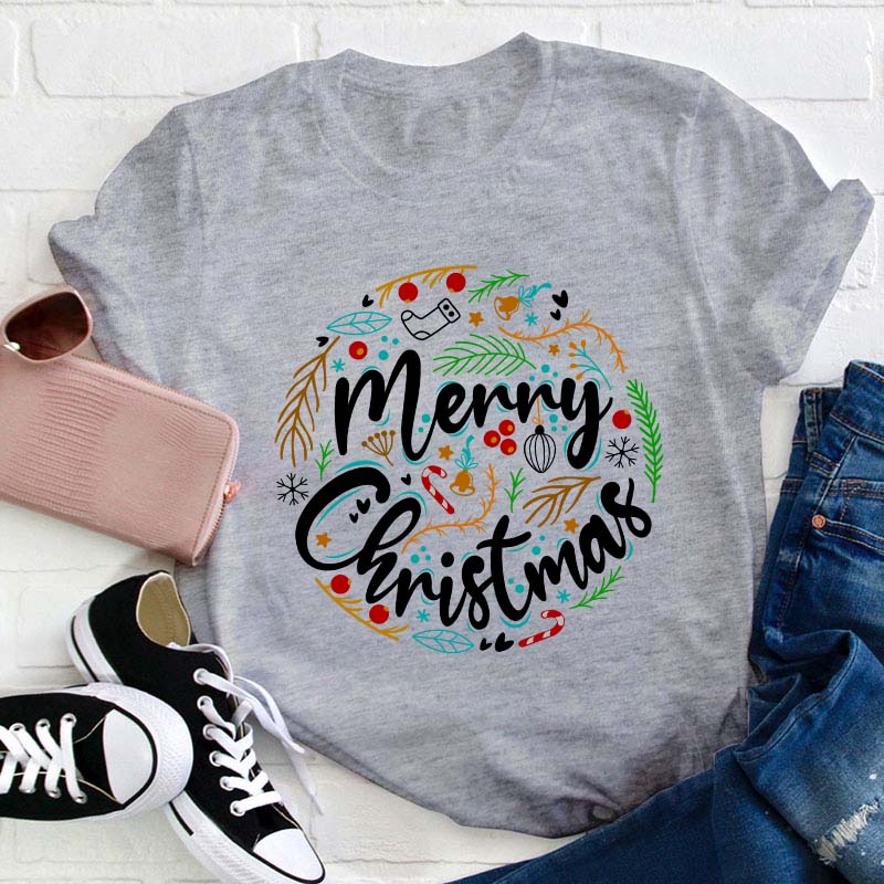 Ho Ho Merry Christmas Teacher T-Shirt