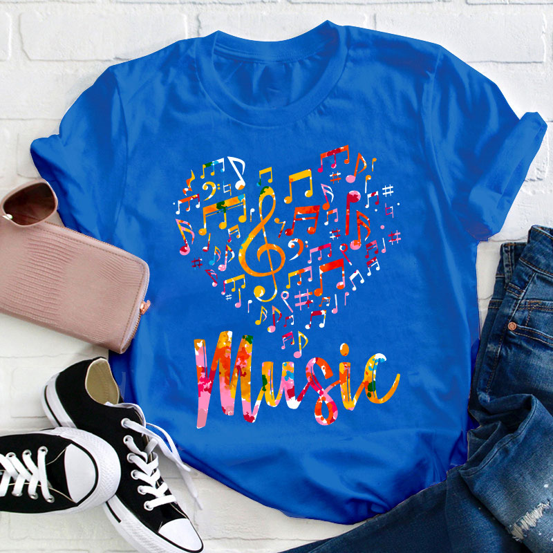 Music Heart Teacher T-Shirt