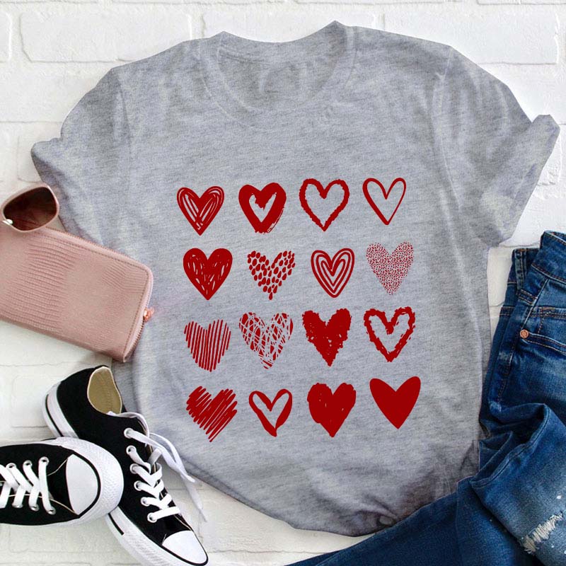 Cute Heart Teacher T-Shirt