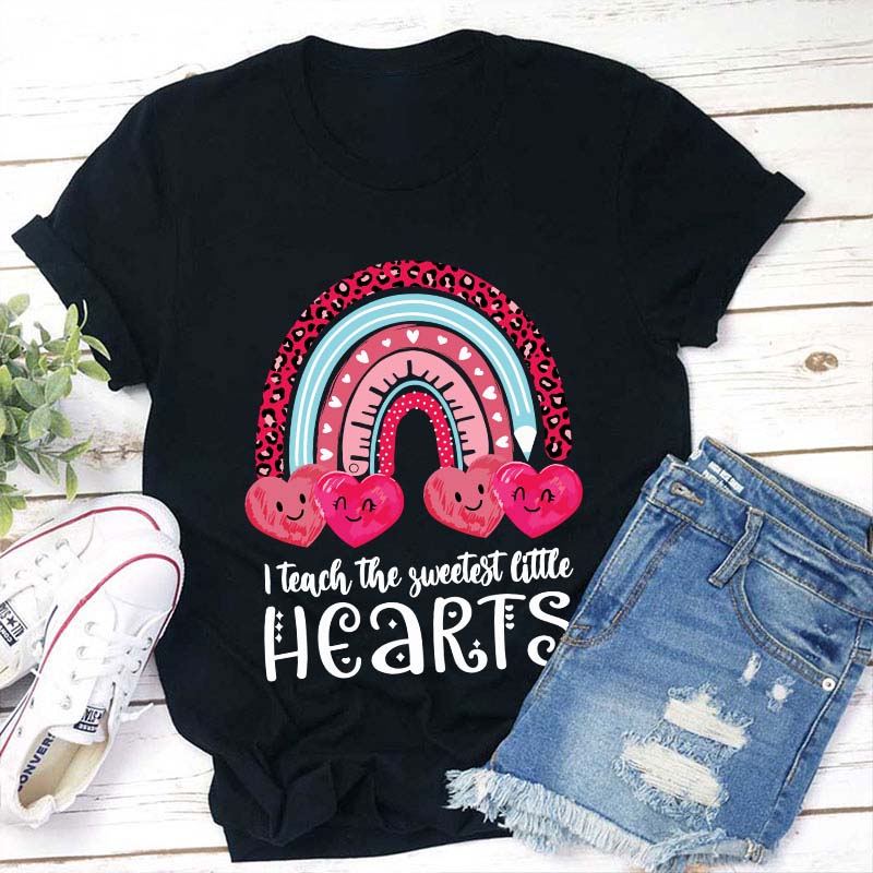 I Teach The Sweetest Little Hearts Teacher T-Shirt Sale-Teachersgram
