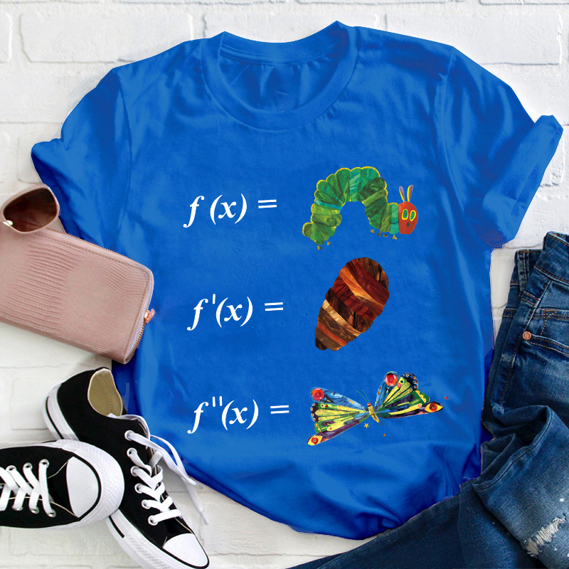 Math and Caterpillar Teacher T-Shirt