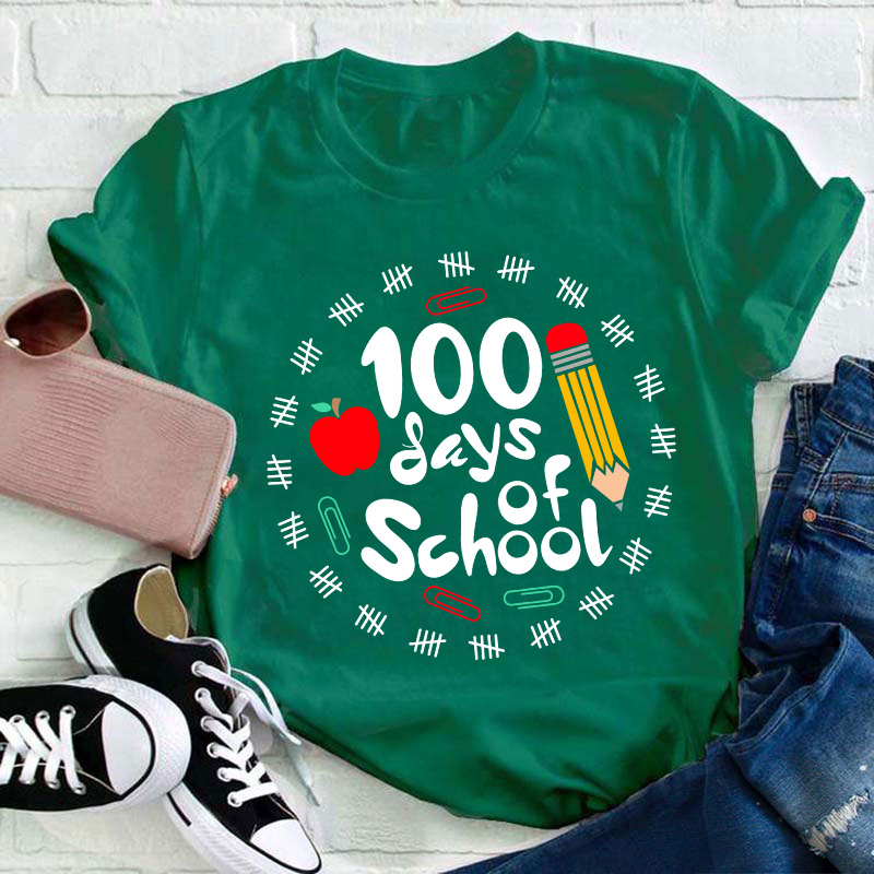 100 Days Of School Teacher T-Shirt