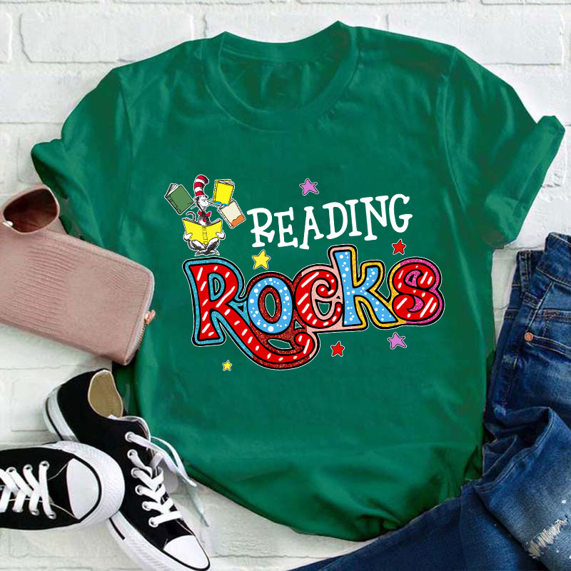 Reading Rocks Teacher T-Shirt