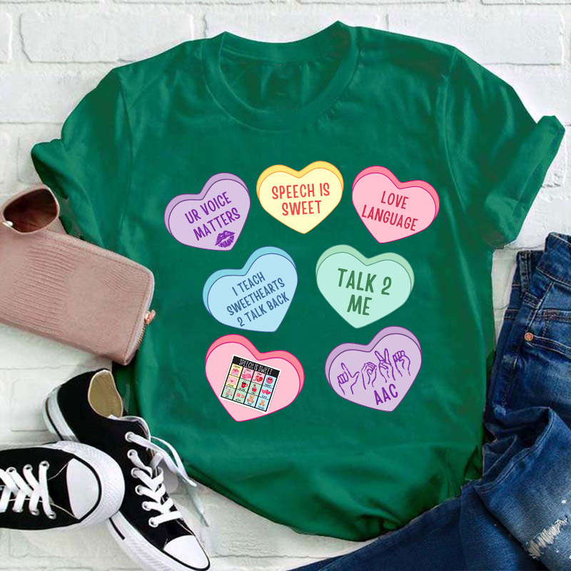 Valentine Speech Therapy Teacher T-Shirt
