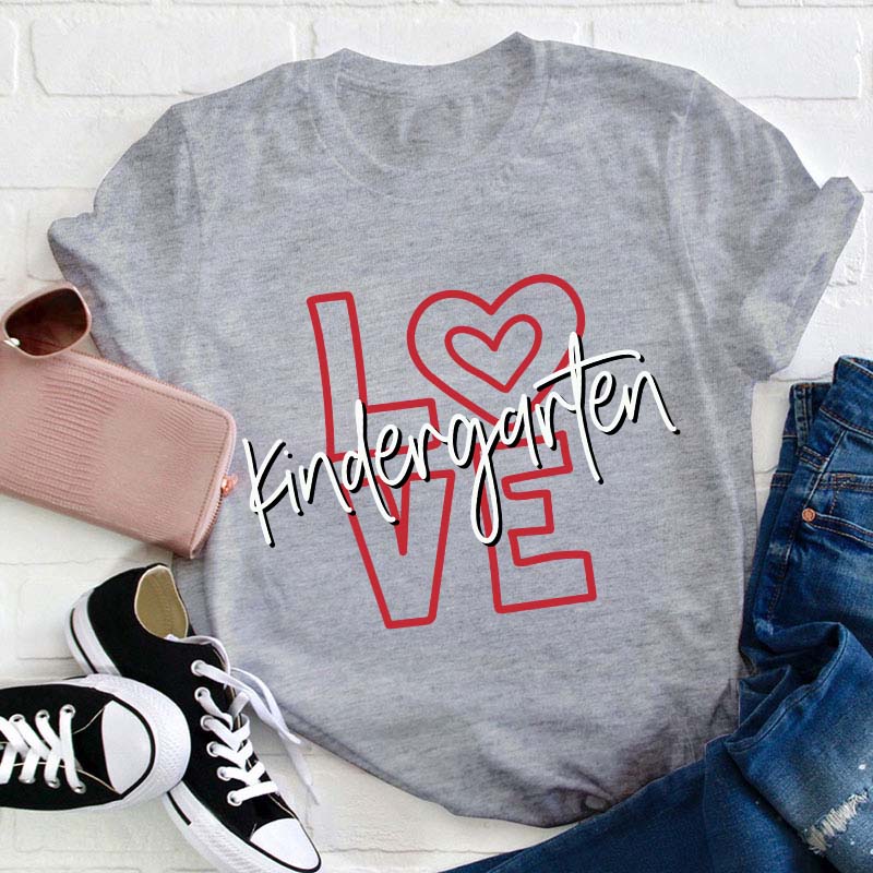 Personalized Grade Love Teacher T-Shirt