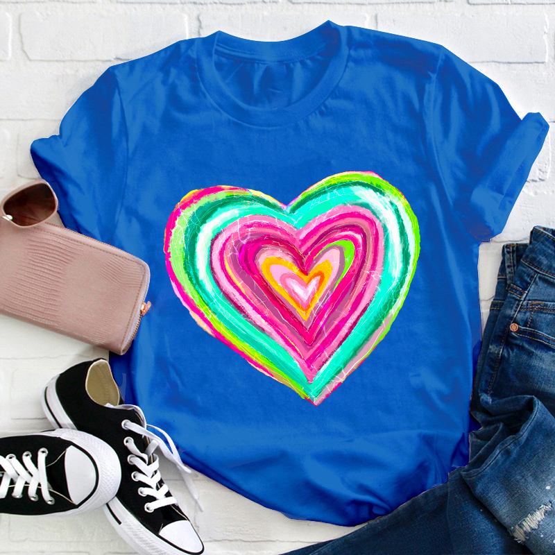 Painting Love Heart Teacher T-Shirt