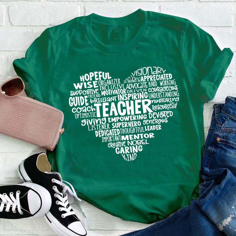 Positive Heart Teacher T-Shirt