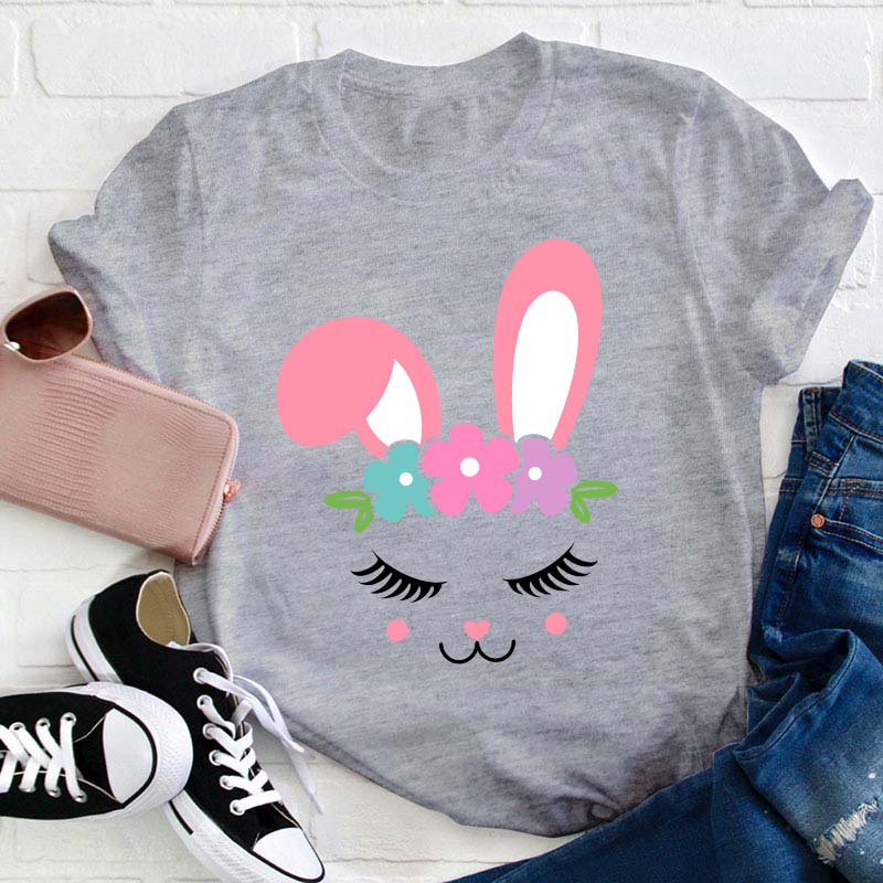 Bunny Face Teacher T-Shirt
