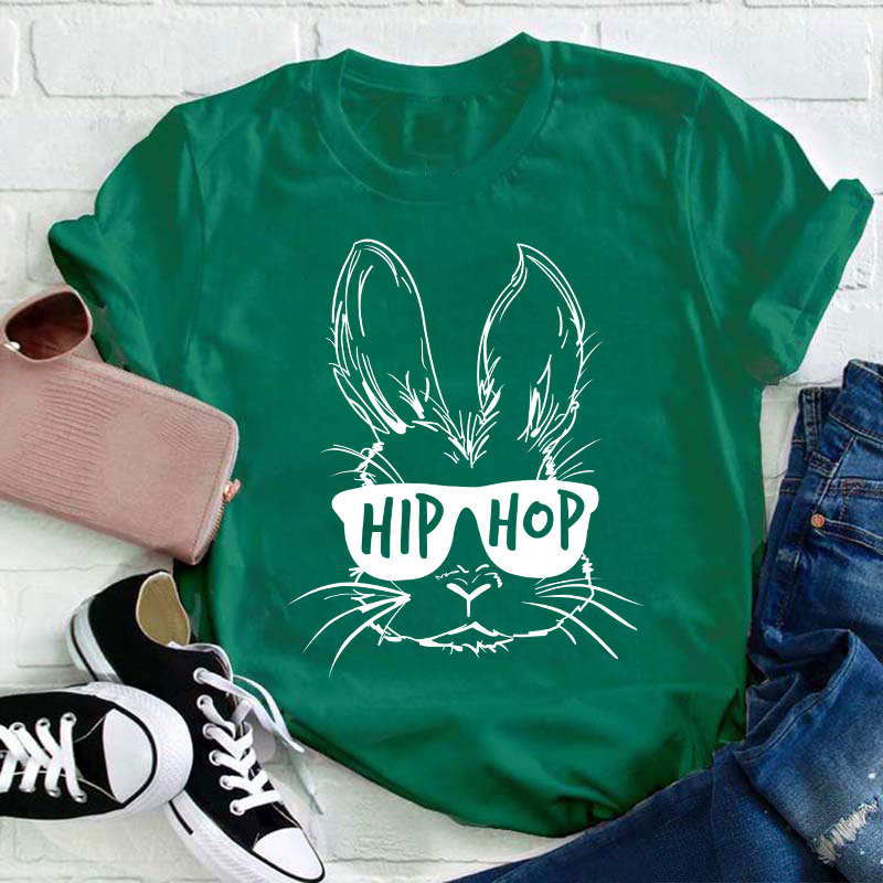 Hip Hop Bunny Teacher T-Shirt