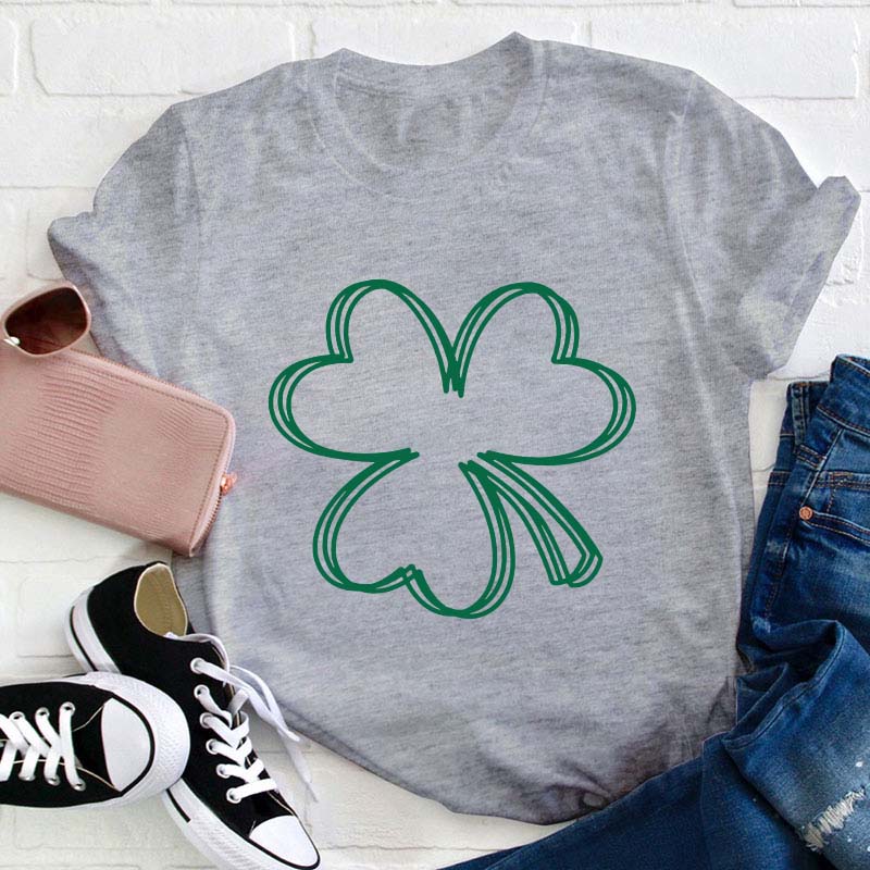 Shamrock Clover Teacher T-Shirt