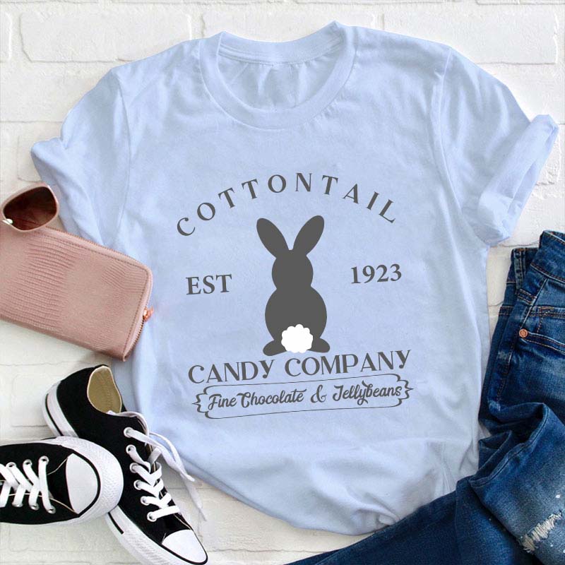 Cottontail Candy Company Easter Teacher T-Shirt