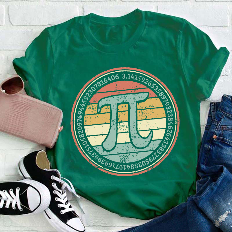 Retro Pi Teacher T-Shirt
