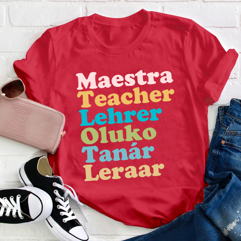 Bilingual Educator Multilingual Teacher T-Shirt