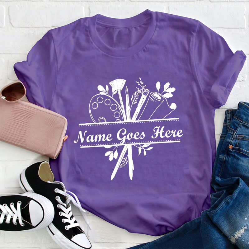 Personalized Art Crew Teacher T-Shirt