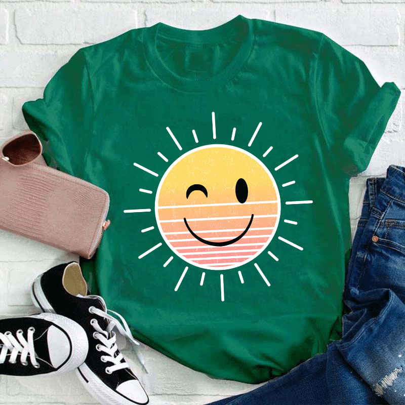Sunshine Smiley Face Teacher T-Shirt