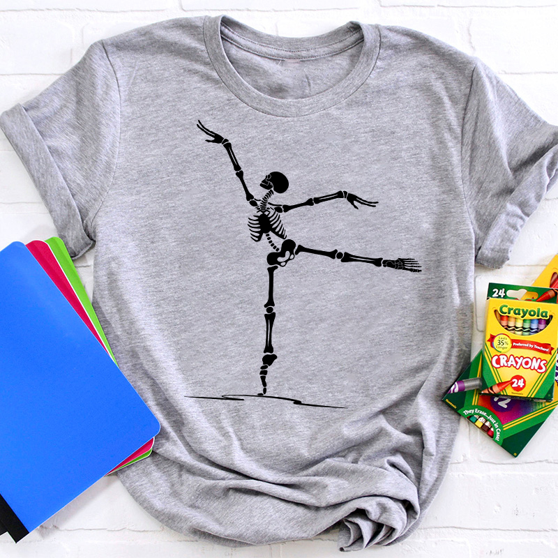 Dancing Skeleton Ballet Teacher T-Shirt