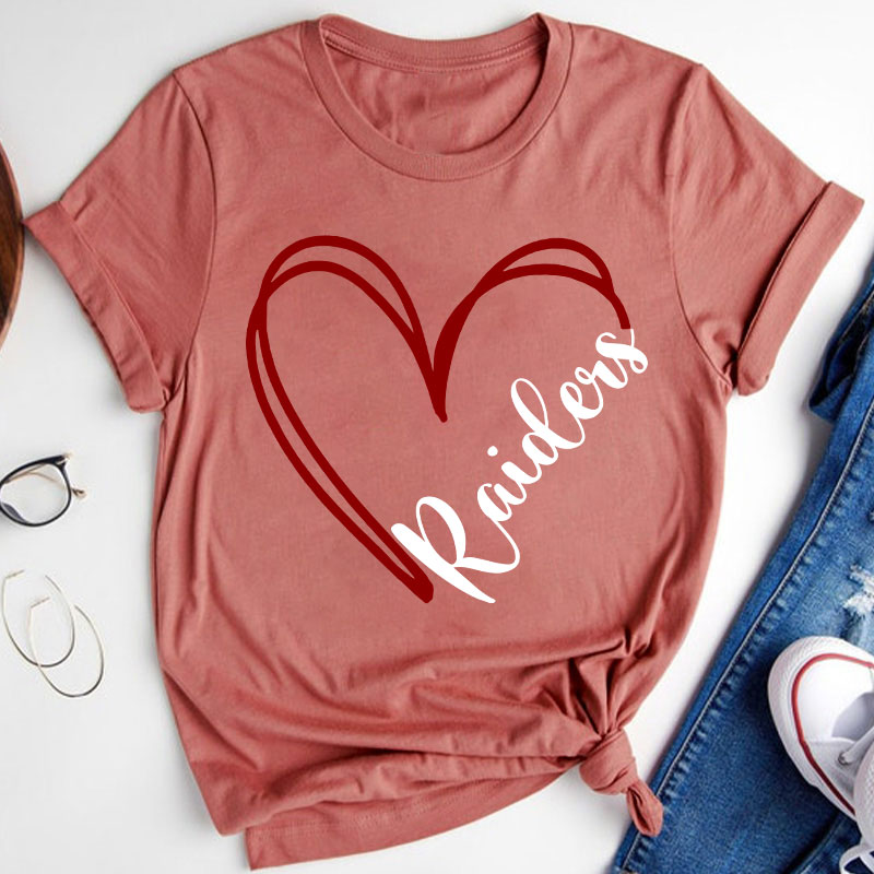 Personalized I Love My Team With All My Heart Teacher T-Shirt