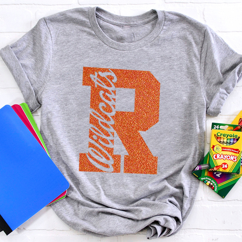 Personalized Glitter Team Name Teacher T-Shirt