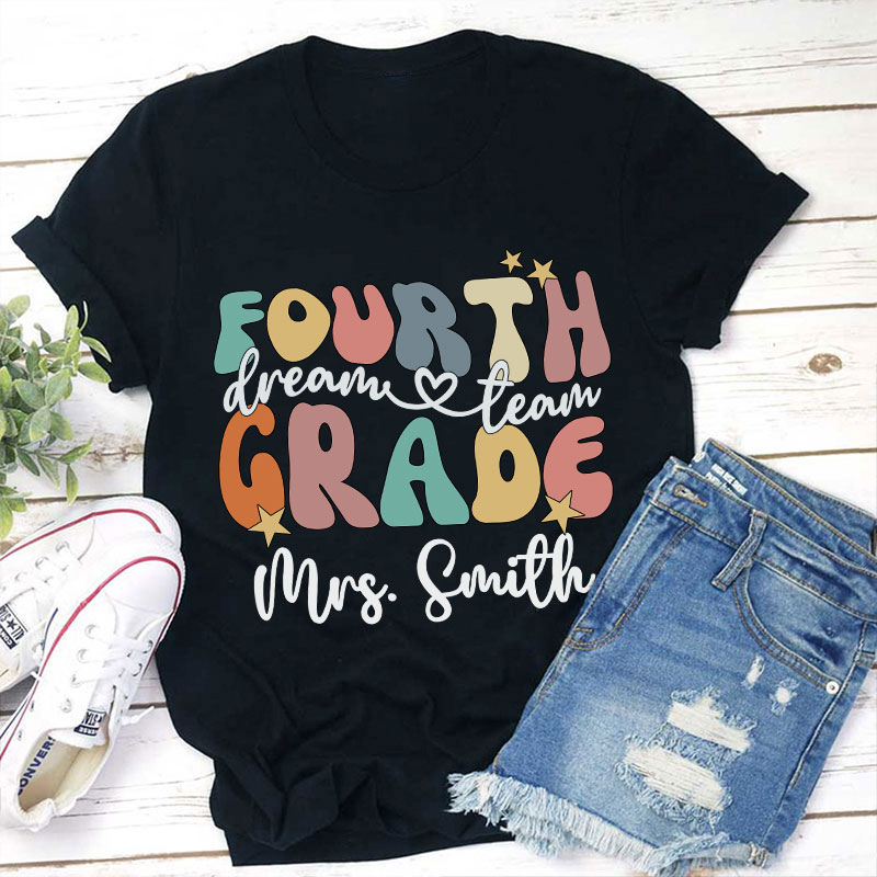 Personalized This Is What Dream Team Looks Like Teacher T-Shirt Sale-Teachersgram