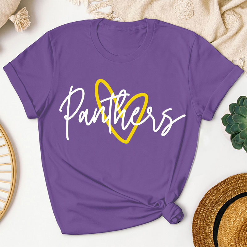 Personalized School Spirit Mascot Simple Love Teacher T-Shirt