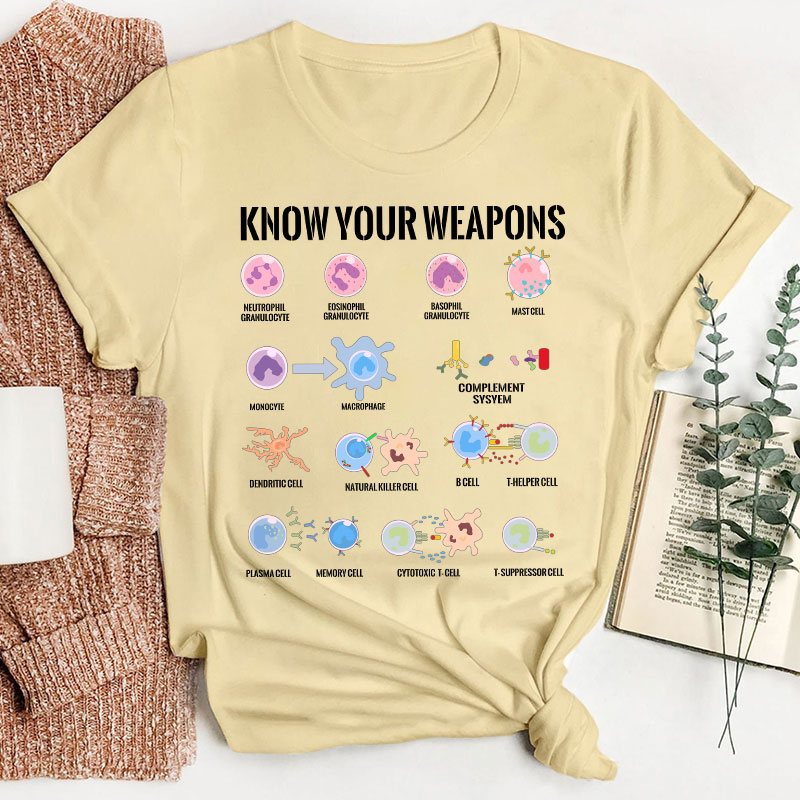 Know Your Weapons Science Icon Teacher T-Shirt