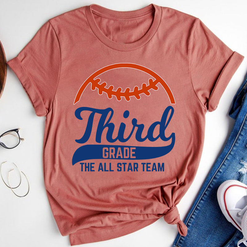 Personalized Baseball The All Star Team Teacher T-Shirt