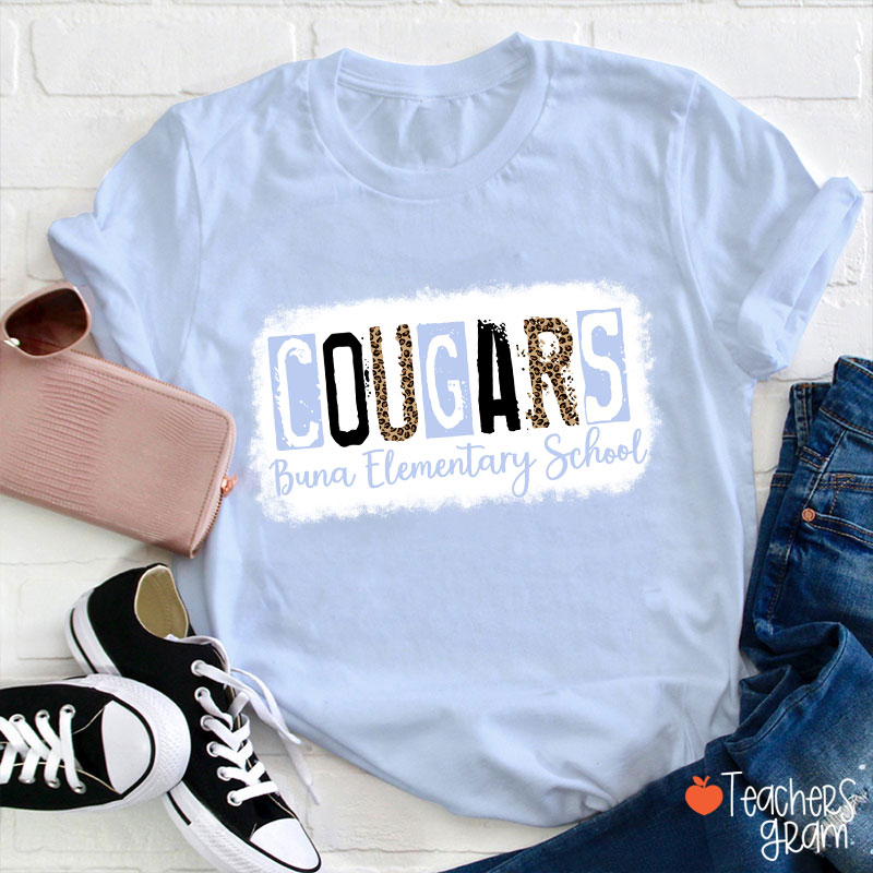 Personalized Mascot Inkjet Word Art Teacher T-Shirt