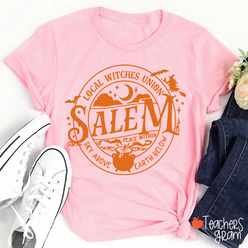 Local Witches Union Salem Halloween Teacher T-Shirt