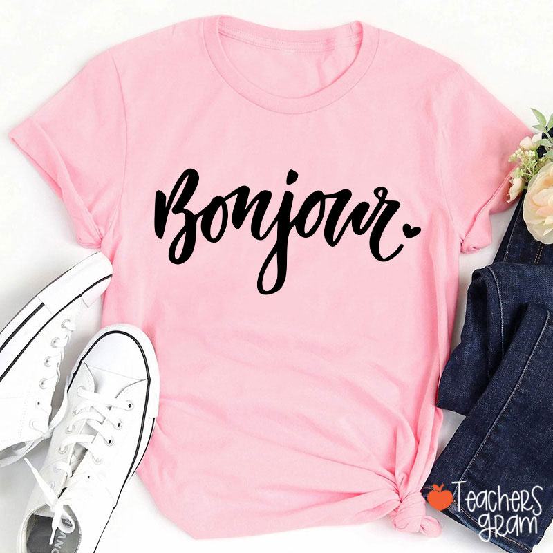 Bonjour Children French Teacher T-Shirt