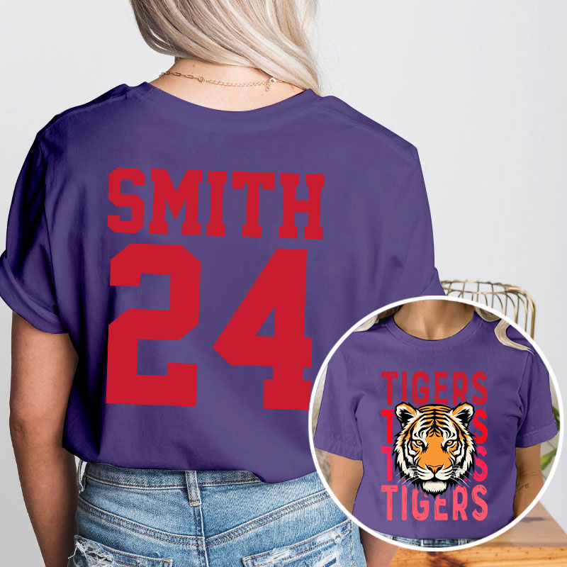 Personalized Sports Team Logo Teacher Two Sided T-Shirt