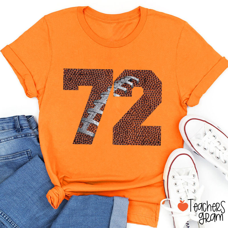 Personalized Number Game Day Teacher T-Shirt