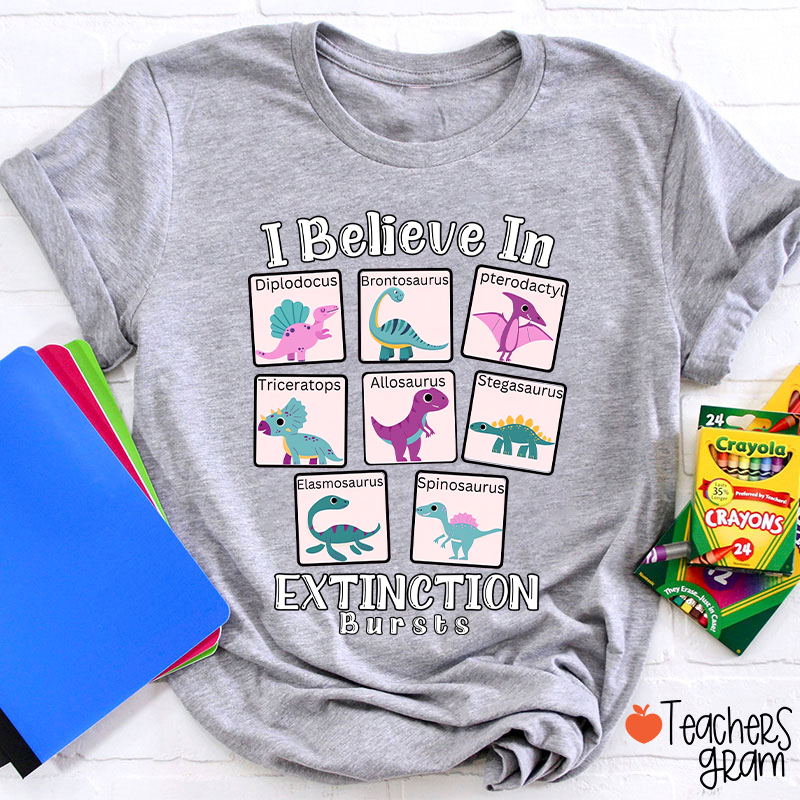 I Believe In Extinction Bursts Teacher T-Shirt