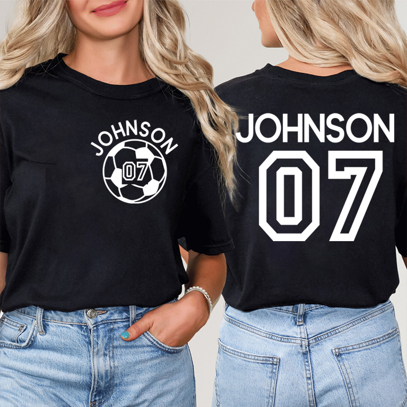 Personalized Soccer Game Day Teacher Two Sided T-Shirt