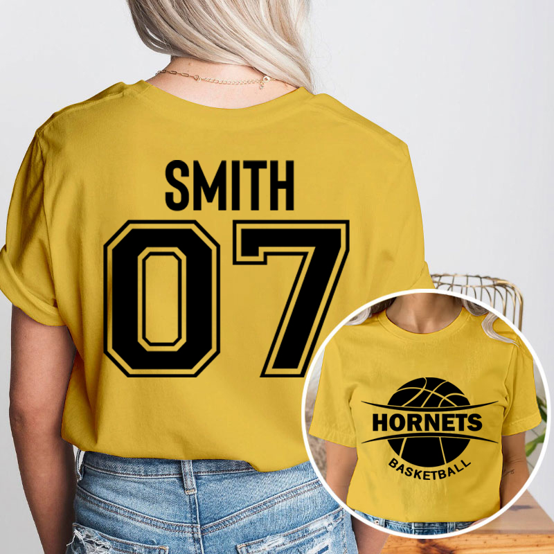 Personalized Team Name And Sport Game Day Teacher Two Sided T-Shirt