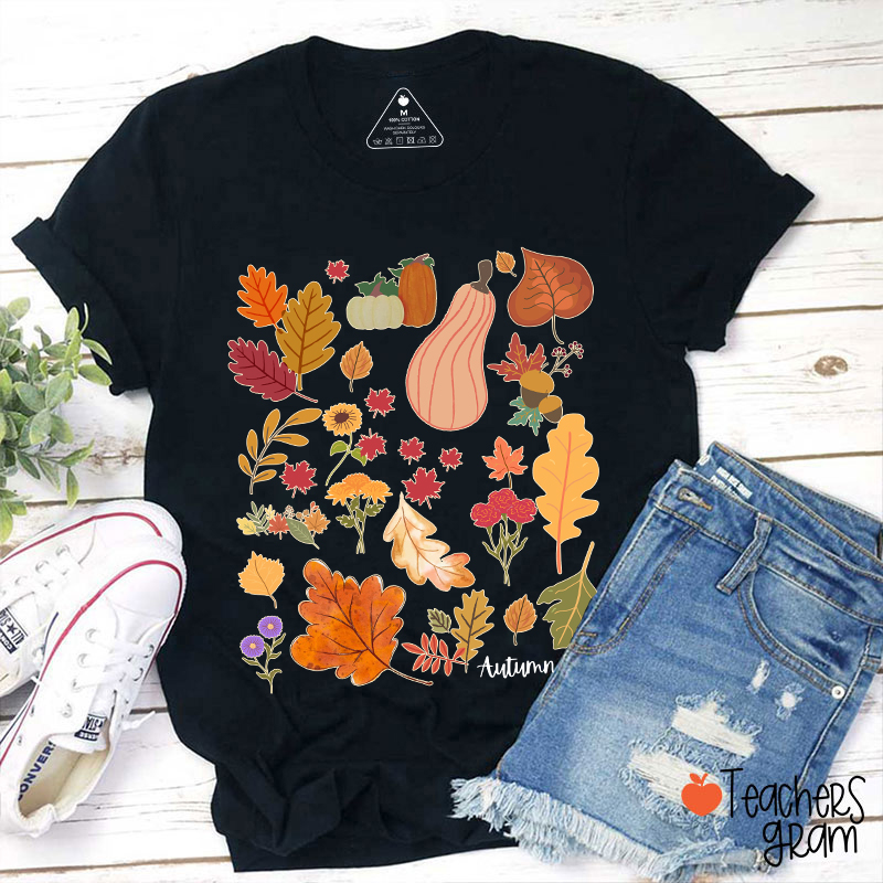 Autumn Vibes Teacher T-Shirt