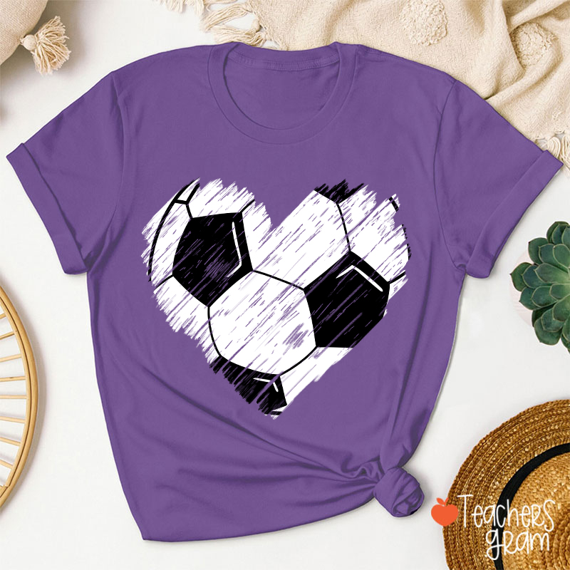Soccer Heart Teacher T-Shirt