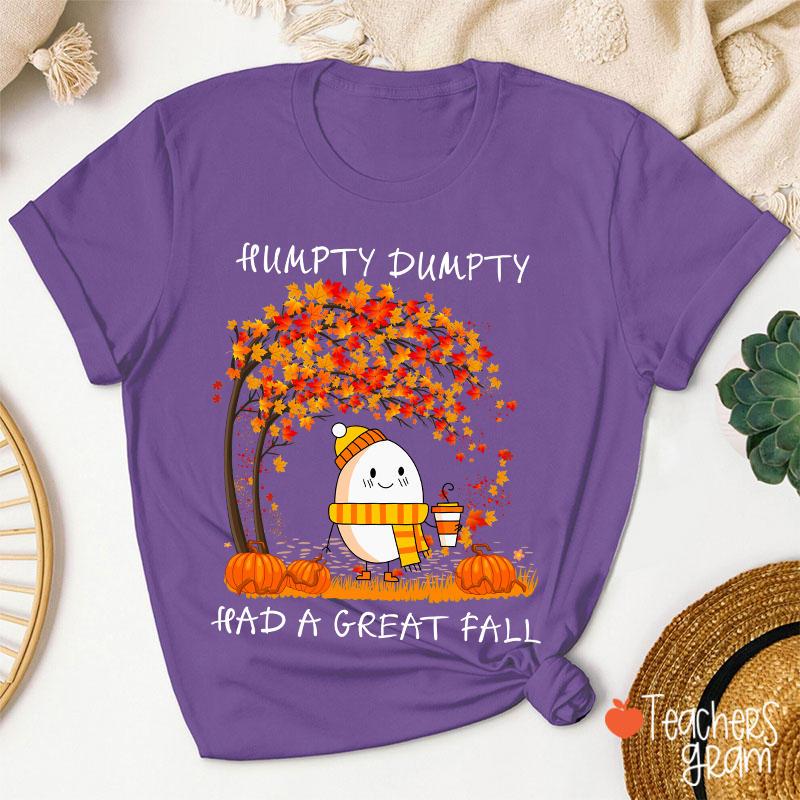 Humpty Happy Autumn Happy Fall Teacher T-Shirt